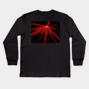 RED LASER UFO Kids Long Sleeve T-Shirt